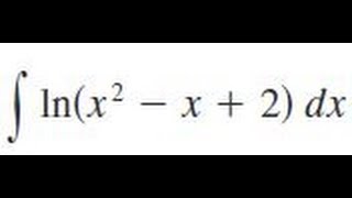 integrate lnx2  x  2dx [upl. by Zeba]