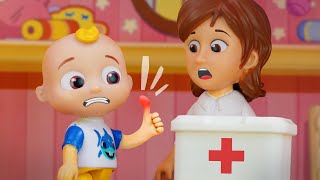 Ouchie Ouch Song  CoComelon Toys Nursery Rhymes amp Kids Songs [upl. by Enelez410]