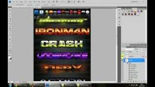 Create Modern Text Effects with Photoshop Styles  Ironman  Metal  Cinematic [upl. by Elocon]