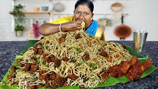 KADAI CHIKCEN🍗 NOODLES WITH CHICKEN LEG PIECE EATING CHALLENGE💪 IN TAMIL FOODIES DIVYA😍 [upl. by Laurin229]