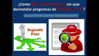 Eliminar Spy Hunter 4 manualmente sin el desinstalador de windows [upl. by Charters]