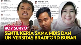 Roy Suryo Sentil Kerja Sama MDIS dan Universitas Bradford Bubar [upl. by Nylzaj]