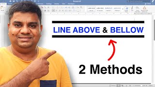 How To Insert Line Above And Below Text In Word  Microsoft [upl. by Nraa]