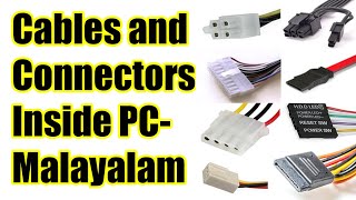 Cables and Connectors inside PC Desktop Computer  CHNM Malayalam Tutorial [upl. by Clementas]