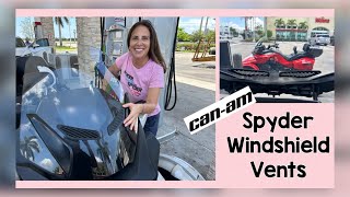 Canam Spyder Windshield Vent Covers [upl. by Gurevich811]