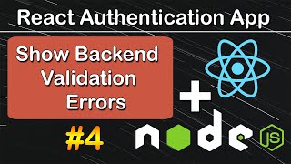 How to Show Backend Validation Errors in React JS Frontend  React Authentication App 4 [upl. by Richman]