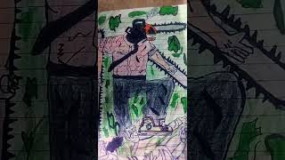 Chainsaw man Drawing art drawing [upl. by Aketal857]