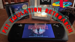 Steam Deck Retroarch PS1 Emulation [upl. by Eetnod]