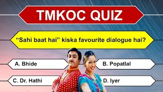 Only TMKOC true fans can give answers to all questions  TMKOC quiz [upl. by Robb]