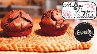 Ricetta Muffin Doppio Cioccolato SENZA SBATTITORE Sofficissimi  SENZA UOVA E BURRO Vegan [upl. by Lettie]