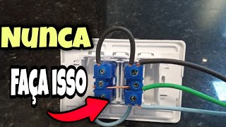 COMO INSTALAR UMA TOMADA DUPLA  passo a passo [upl. by Roth]