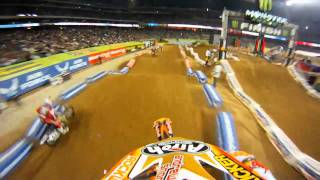 GoPro HD Mike Alessi Race  Houston Monster Energy Supercross 2011 [upl. by Asirrac]