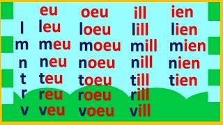 apprendre à lire les syllabes pour les enfants  lecture combinatoire lettres l m n t r v [upl. by Streetman]