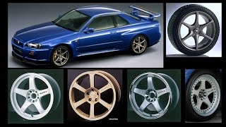 All 🛞GTR R34🛞 Factory Wheel Options [upl. by Ppik839]