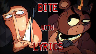 FNF VS OURPLE GUY  BITE WITH LYRICS [upl. by Rafaela531]