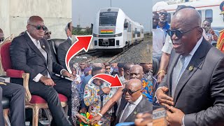 Live Prez Nana Akuffo Addo Commission TEMA MPAKADAN Standard Gauge RAILWAY Line amp DMU Trains [upl. by Carlotta498]