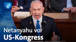 Scharfe Kritik an NetanyahuRede vor USKongress [upl. by Edia]