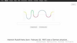 Heinrich Rudolf Hertz  Google Doodle for Heinrich Rudolf Hertz  HD [upl. by Kassel]