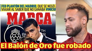 Neymar insulta a Rodri tras robarle el Balón de Oro a Vinicius Juniors [upl. by Lubba459]