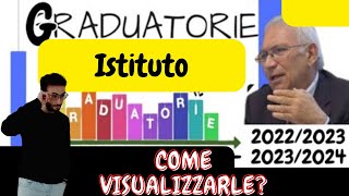 TUTORIAL COME VISUALIZZARE LE GRADUATORIE DISTITUTO 20232024 istanzeonline miur gps gi gae [upl. by Akinirt]