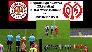 Regionalliga Südwest FC RotWeiss Koblenz vs 1 FSV Mainz 05 II [upl. by Ocram]