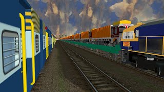 Trucks on Trains  RO  RO train service  Indian Railways  MSTS Open Rails [upl. by Wood193]