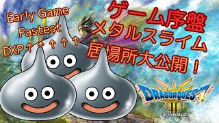 【ドラクエ3 リメイク】序盤に最高率でメタルスライム狩る Early game Metal slime farming Place 『Dragon Quest III HD2D Remake』 [upl. by Cooperman918]