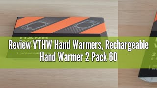 Review VTHW Hand Warmers Rechargeable Hand Warmer 2 Pack 6000mAh with Long Lasting Heating 3 Adjus [upl. by Anees]