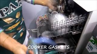 Washing Cookers Aluminium kadais amp more in BOSCH Dishwasher  Part 1 demo  6 [upl. by Eocsor]