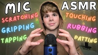 ASMR Mic Scratching Gripping Patting Tapping Rubbing Touching Tingly Head Massage [upl. by Hogue812]