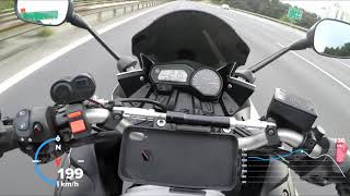 HD Yamaha Xj6 Diversion f Acceleration Top speed GPS data [upl. by Nived]