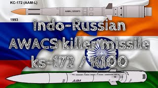 Indian Russian AWACS killer missile ks172  SFDR based AWACS killer missile  K100 Missile [upl. by Armilla]