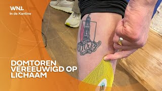 Wethouder gemeente Utrecht zet tattoo van Domtoren op kuit [upl. by Simeon]