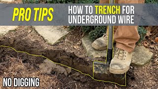 How to Bury Wire Underground with No Digging [upl. by Pish791]