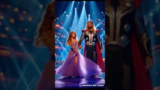 Pretty Girl and Thor dancing on Americas Got Talent Stage talent [upl. by Ajnos]