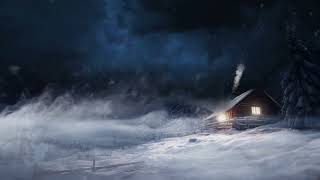 Snowstorm Cabin in Forest w Rumbling Thunder Sounds for Sleeping Relaxing Blizzard Storm Ambience [upl. by Egarton851]