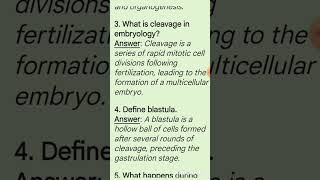 Embryology in vertebrates embryo development zoology exam preparation [upl. by Ahsenav]