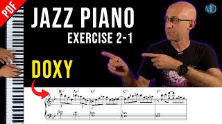 How To Improvise Over Doxy  Jazz Piano Exercises 21 [upl. by Enneyehc666]