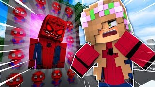 LITTLE KELLY MAKES A PORTAL TO SPIDERMANEXE  Minecraft Little Club Adventures [upl. by Giralda]