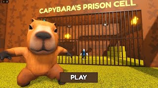 CAPYBARA BARRYS PRISON RUN OBBY roblox  roblox roblox [upl. by Nanerb]