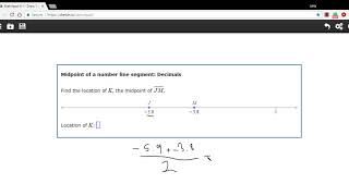 Midpoint of a number line segment  decimals [upl. by Divadnhoj]