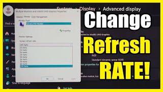 How to Change the Refresh RATE amp Hertz on Windows 11 Screen Settings Tutorial [upl. by Ahcropal]