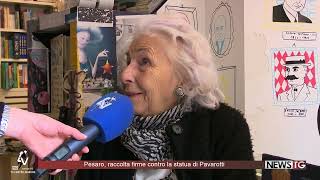 Pesaro raccolta firme contro la statua di Pavarotti [upl. by Sivrep]