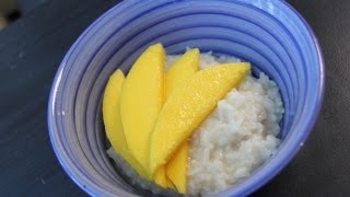 Thai Mango Sticky Rice Recipe  VeganGluten Free  Dessert A Day Project 10 [upl. by Arreis77]