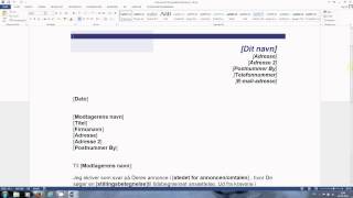 Jobansøgning Eksempel med Words gratis skabeloner [upl. by Jr530]