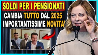 🚨 TUTTE LE PENSIONI CAMBIERANNO DAL 2025  NUOVI AUMENTI DI 279€ 💰 DATE DI PAGAMENTO [upl. by Wolford]