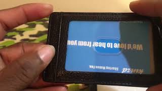 Kinzd Slim Leather Money Clip Wallet Review [upl. by Jehanna]