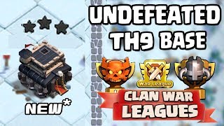 NEW TH9 WAR BASE 2018 Anti 3 STAR  Town Hall 9 TH9 Clan war League BASE CLASH OF CLANS update [upl. by Alleyn]