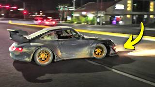 STUPIDLY LOW Cars SCRAPE Leaving RWB Car Meet [upl. by Farr]