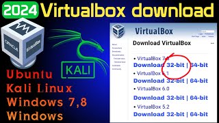 download Virtual Box 32bit  Windows 32bit  64bit windows 7 windows 10  windows 11 Linux  Ubuntu [upl. by Enelrihs606]